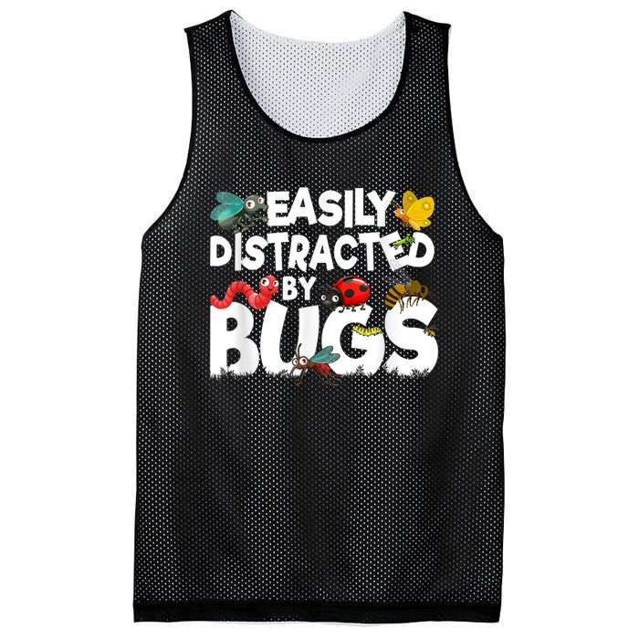 Easily Distracted By Bugs Insect Science Bug Mesh Reversible Basketball Jersey Tank