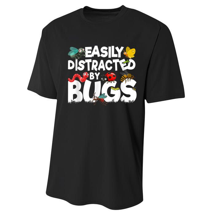 Easily Distracted By Bugs Insect Science Bug Performance Sprint T-Shirt