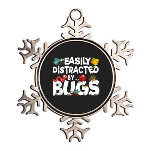 Easily Distracted By Bugs Insect Science Bug Metallic Star Ornament