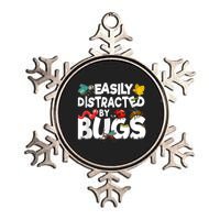 Easily Distracted By Bugs Insect Science Bug Metallic Star Ornament