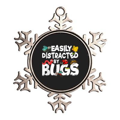 Easily Distracted By Bugs Insect Science Bug Metallic Star Ornament