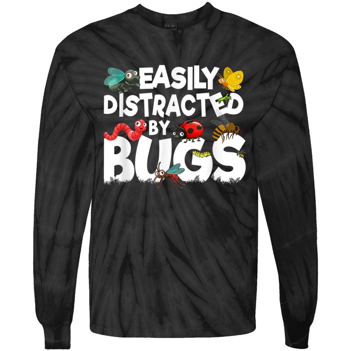 Easily Distracted By Bugs Insect Science Bug Tie-Dye Long Sleeve Shirt