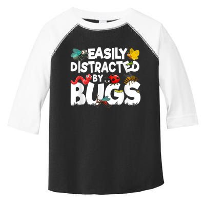 Easily Distracted By Bugs Insect Science Bug Toddler Fine Jersey T-Shirt