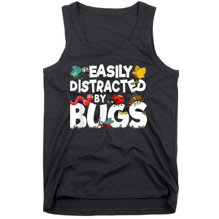 Easily Distracted By Bugs Insect Science Bug Tank Top