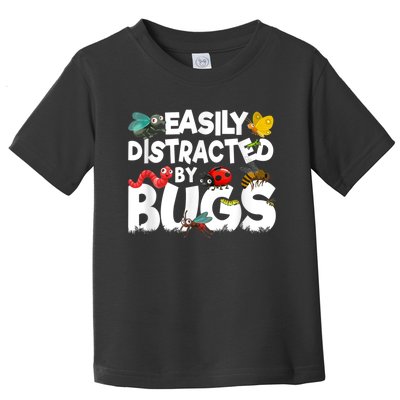 Easily Distracted By Bugs Insect Science Bug Toddler T-Shirt