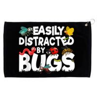 Easily Distracted By Bugs Insect Science Bug Grommeted Golf Towel