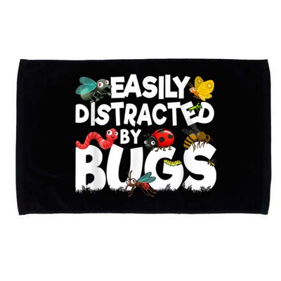 Easily Distracted By Bugs Insect Science Bug Microfiber Hand Towel