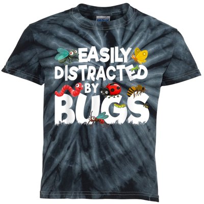 Easily Distracted By Bugs Insect Science Bug Kids Tie-Dye T-Shirt