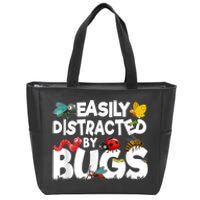 Easily Distracted By Bugs Insect Science Bug Zip Tote Bag