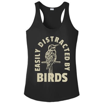 Easily Distracted By Birds Ladies PosiCharge Competitor Racerback Tank