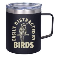 Easily Distracted By Birds 12oz Stainless Steel Coffee Mug