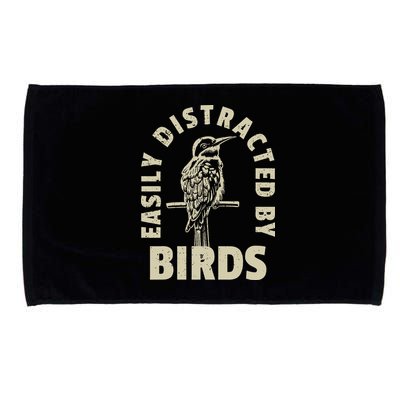 Easily Distracted By Birds Microfiber Hand Towel