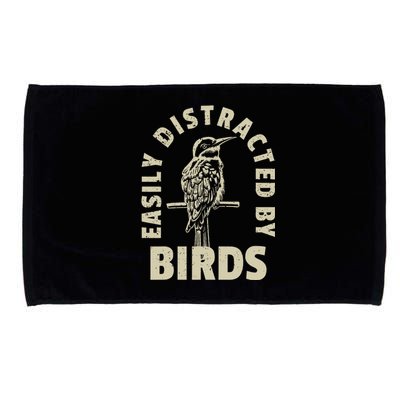 Easily Distracted By Birds Microfiber Hand Towel