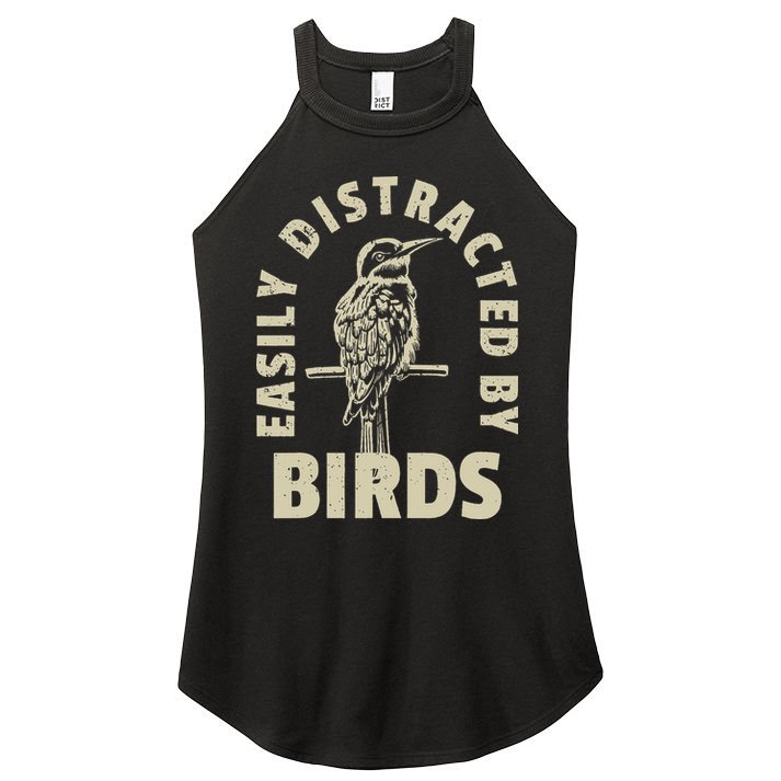 Easily Distracted By Birds Women's Perfect Tri Rocker Tank