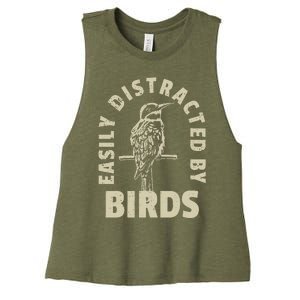 Easily Distracted By Birds Women's Racerback Cropped Tank