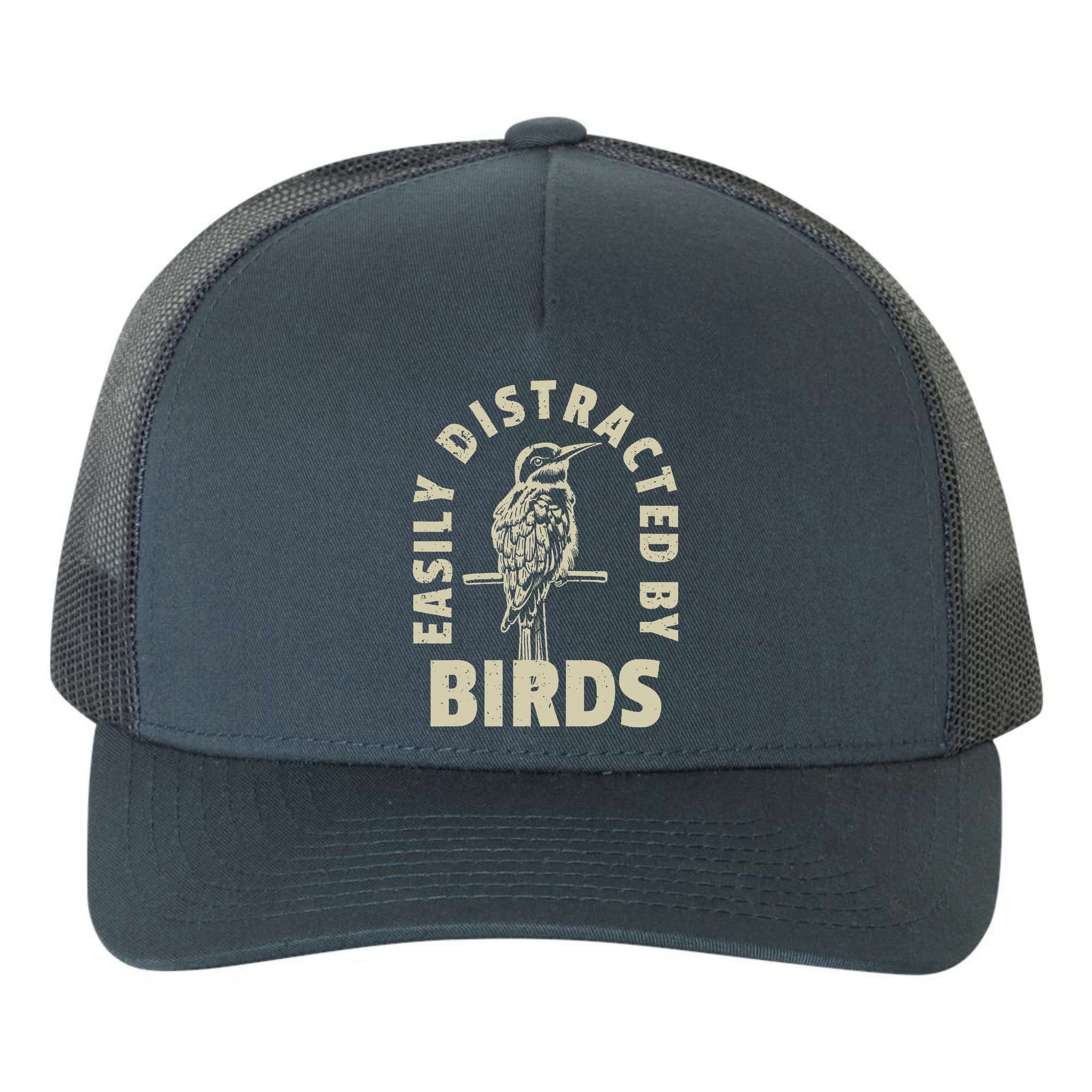 Easily Distracted By Birds Yupoong Adult 5-Panel Trucker Hat