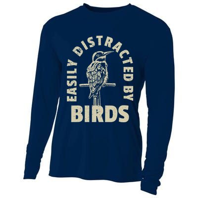 Easily Distracted By Birds Cooling Performance Long Sleeve Crew
