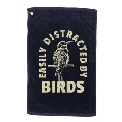 Easily Distracted By Birds Platinum Collection Golf Towel