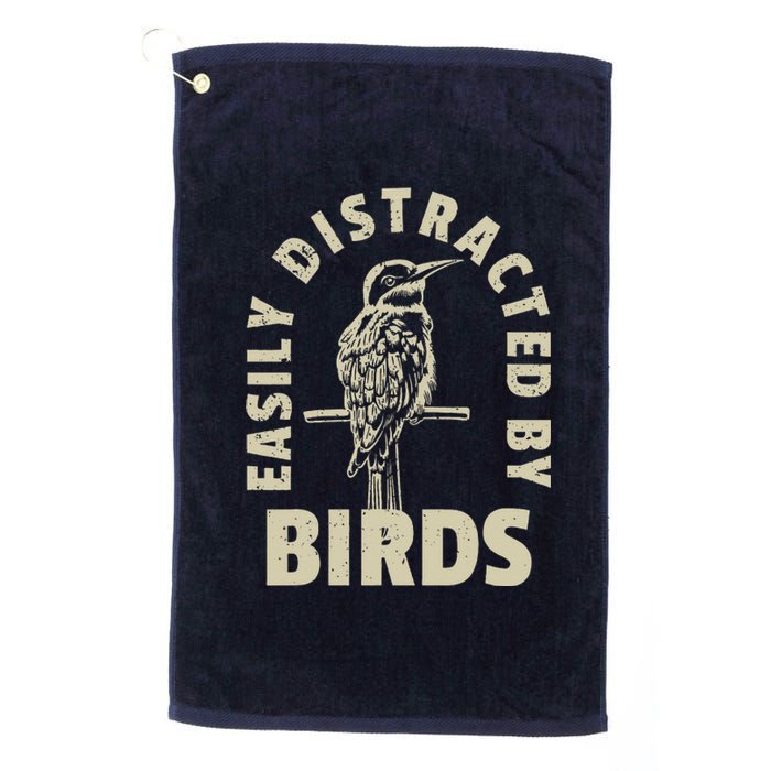 Easily Distracted By Birds Platinum Collection Golf Towel