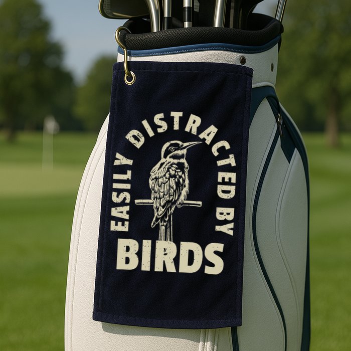 Easily Distracted By Birds Golf Towel