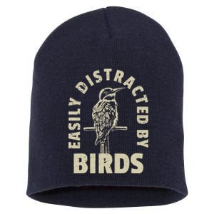 Easily Distracted By Birds Short Acrylic Beanie