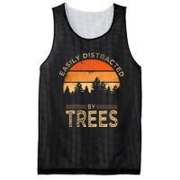 Easily Distracted By Trees Vintage Funny Tree Mesh Reversible Basketball Jersey Tank