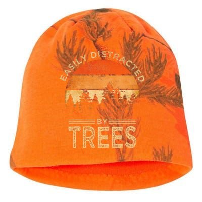 Easily Distracted By Trees Vintage Funny Tree Kati - Camo Knit Beanie