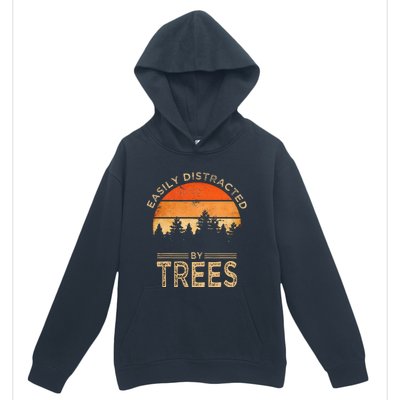 Easily Distracted By Trees Vintage Funny Tree Urban Pullover Hoodie