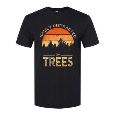 Easily Distracted By Trees Vintage Funny Tree Softstyle CVC T-Shirt