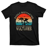 Easily Distracted By Vultures Vintage Funny Vulture T-Shirt