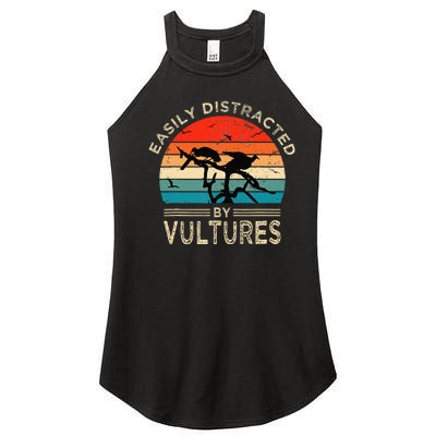 Easily Distracted By Vultures Vintage Funny Vulture Women’s Perfect Tri Rocker Tank