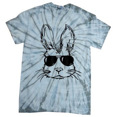 Easter Day Bunny Face With Sunglasses  Boy Kid Easter Tie-Dye T-Shirt