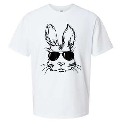 Easter Day Bunny Face With Sunglasses  Boy Kid Easter Sueded Cloud Jersey T-Shirt