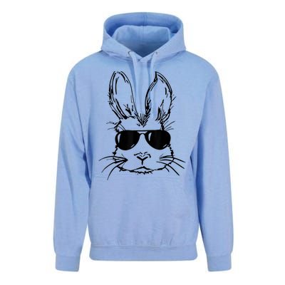 Easter Day Bunny Face With Sunglasses  Boy Kid Easter Unisex Surf Hoodie