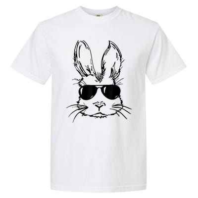 Easter Day Bunny Face With Sunglasses  Boy Kid Easter Garment-Dyed Heavyweight T-Shirt