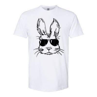 Easter Day Bunny Face With Sunglasses  Boy Kid Easter Softstyle CVC T-Shirt