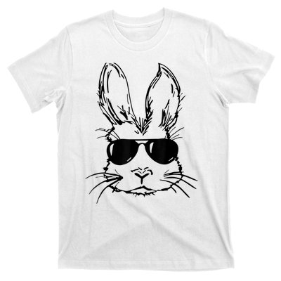 Easter Day Bunny Face With Sunglasses  Boy Kid Easter T-Shirt