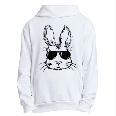 Easter Day Bunny Face With Sunglasses  Boy Kid Easter Urban Pullover Hoodie