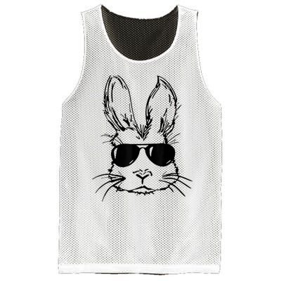 Easter Day Bunny Face With Sunglasses  Boy Kid Easter Mesh Reversible Basketball Jersey Tank