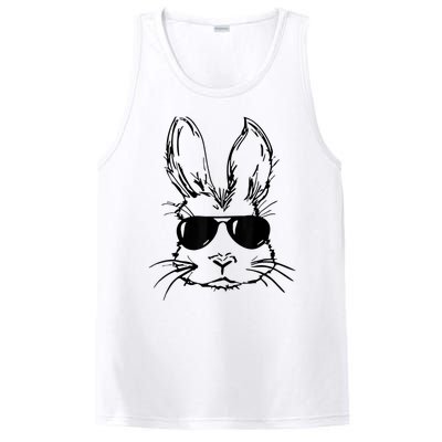 Easter Day Bunny Face With Sunglasses  Boy Kid Easter PosiCharge Competitor Tank