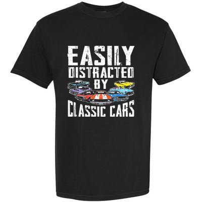 Easily Distracted By Classic Cars Garment-Dyed Heavyweight T-Shirt