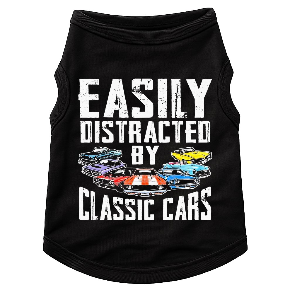 Easily Distracted By Classic Cars Doggie Tank