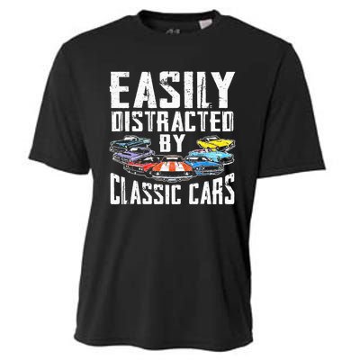 Easily Distracted By Classic Cars Cooling Performance Crew T-Shirt