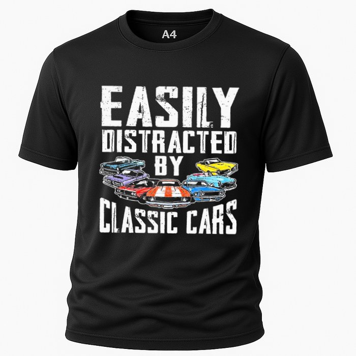 Easily Distracted By Classic Cars Cooling Performance Crew T-Shirt