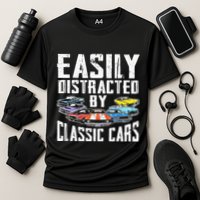 Easily Distracted By Classic Cars Cooling Performance Crew T-Shirt