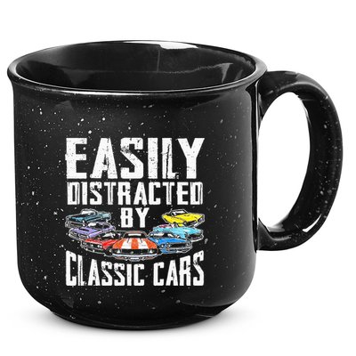 Easily Distracted By Classic Cars 15oz Campfire Ceramic Mug