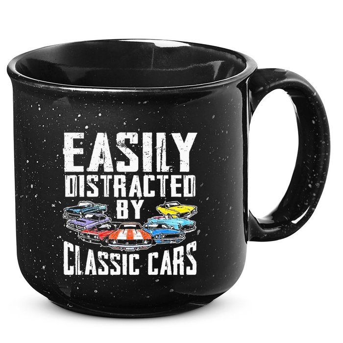 Easily Distracted By Classic Cars 15oz Campfire Ceramic Mug