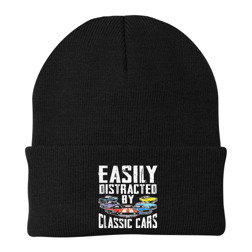 Easily Distracted By Classic Cars Beanie