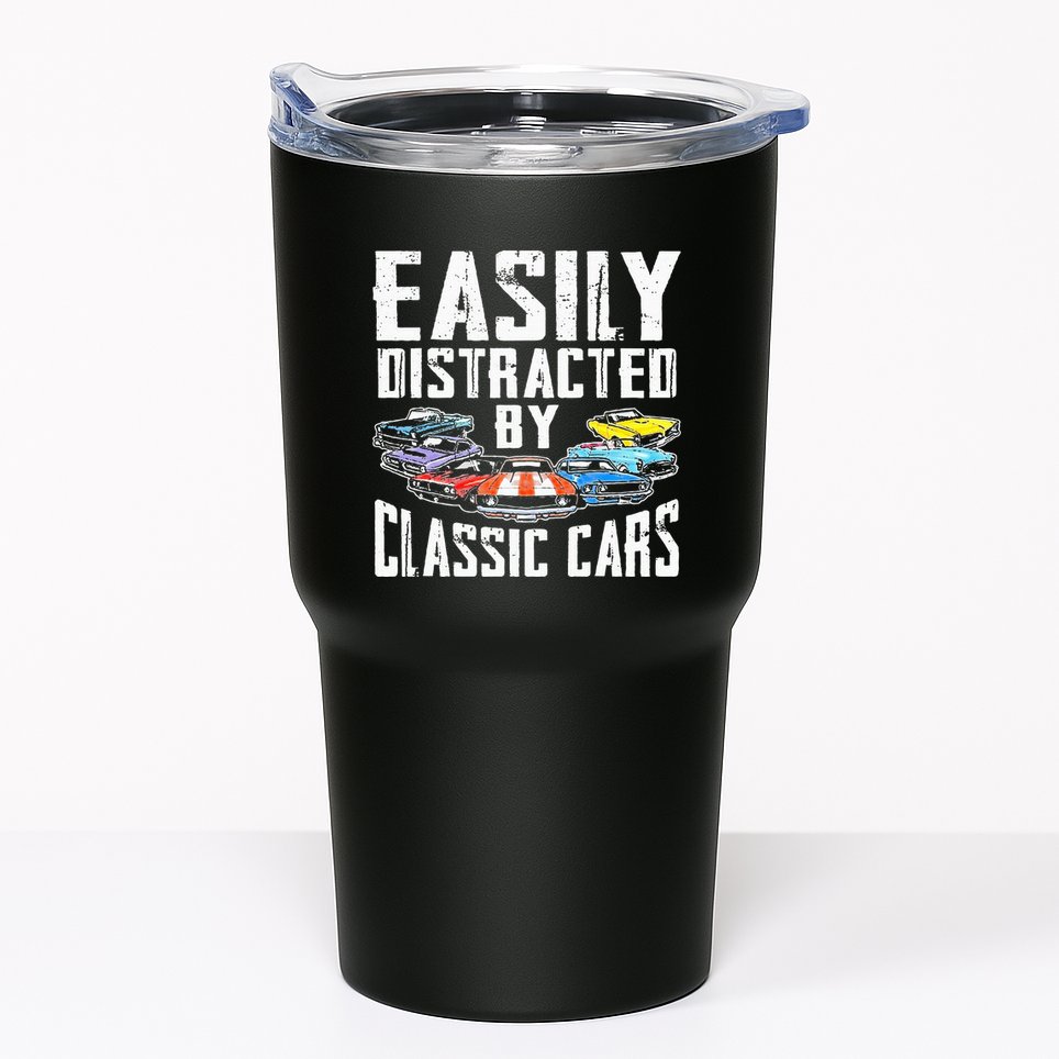 Easily Distracted By Classic Cars Tumbler
