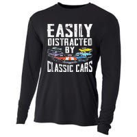 Easily Distracted By Classic Cars Cooling Performance Long Sleeve Crew